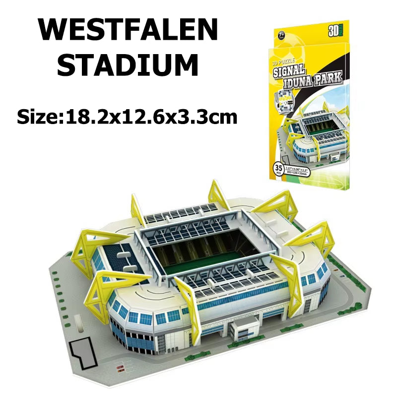 Miniature Football Field 3D DIY Puzzle World Famous Stadiums Models Football Game Peripheral Toys Fans Birthday Toys Gifts DDJ