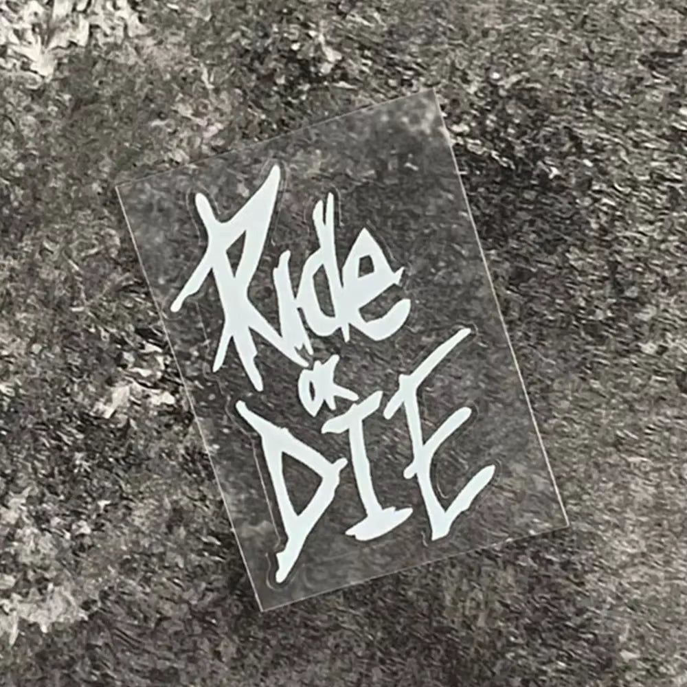 Ride or Die Bike Frame Stickers Bicycle Top Tube Waterproof Decals for MTB Bicycle Decorative Frame Bike Motorcycle Accessories