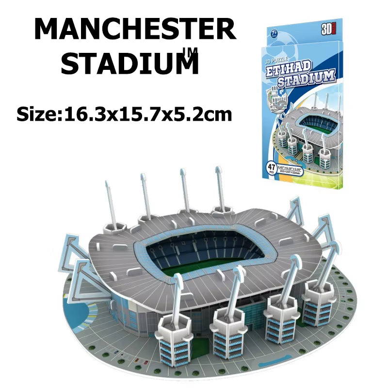 Miniature Football Field 3D DIY Puzzle World Famous Stadiums Models Football Game Peripheral Toys Fans Birthday Toys Gifts DDJ