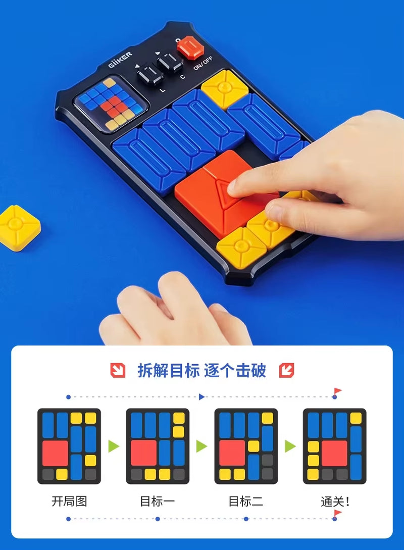 Super Slide Huarong Road Smart Sensor Game 500+ Levelled up Brain Teaser Puzzles Interactive Fidget Toys for Kids Gifts