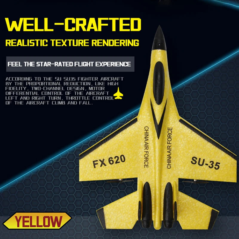 RC Foam Aircraft SU-35 Plane 2.4G Radio Control Glider Remote Control Fighter Plane Glider Airplane Foam Boys Toys for Children