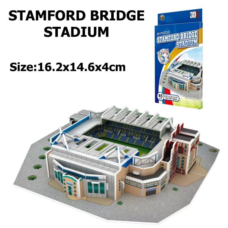 Miniature Football Field 3D DIY Puzzle World Famous Stadiums Models Football Game Peripheral Toys Fans Birthday Toys Gifts DDJ