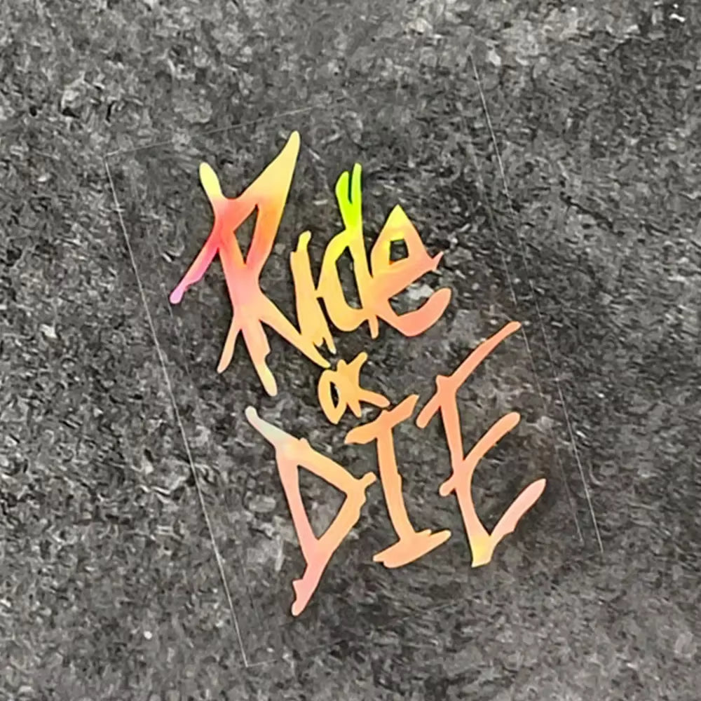 Ride or Die Bike Frame Stickers Bicycle Top Tube Waterproof Decals for MTB Bicycle Decorative Frame Bike Motorcycle Accessories