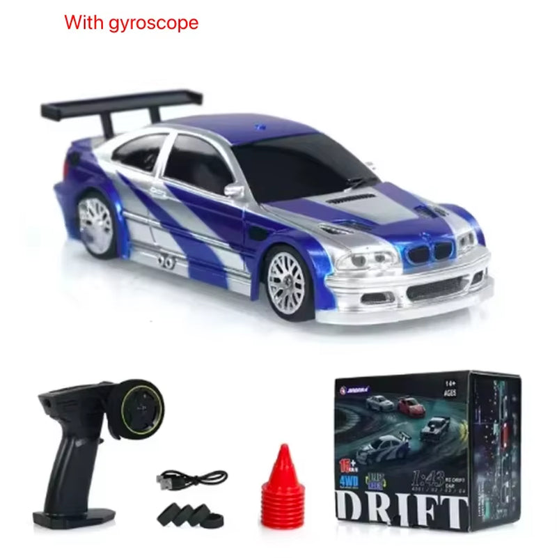 2.4G RC Drift Car 1/43 4WD Remote Control Car High Speed Four Wheel Drive Radio Controlled Mini Racing Car Model Boy Toy Gift