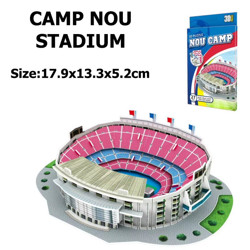 Miniature Football Field 3D DIY Puzzle World Famous Stadiums Models Football Game Peripheral Toys Fans Birthday Toys Gifts DDJ