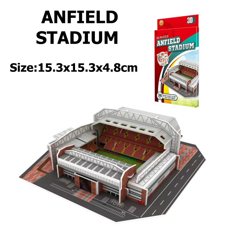 Miniature Football Field 3D DIY Puzzle World Famous Stadiums Models Football Game Peripheral Toys Fans Birthday Toys Gifts DDJ