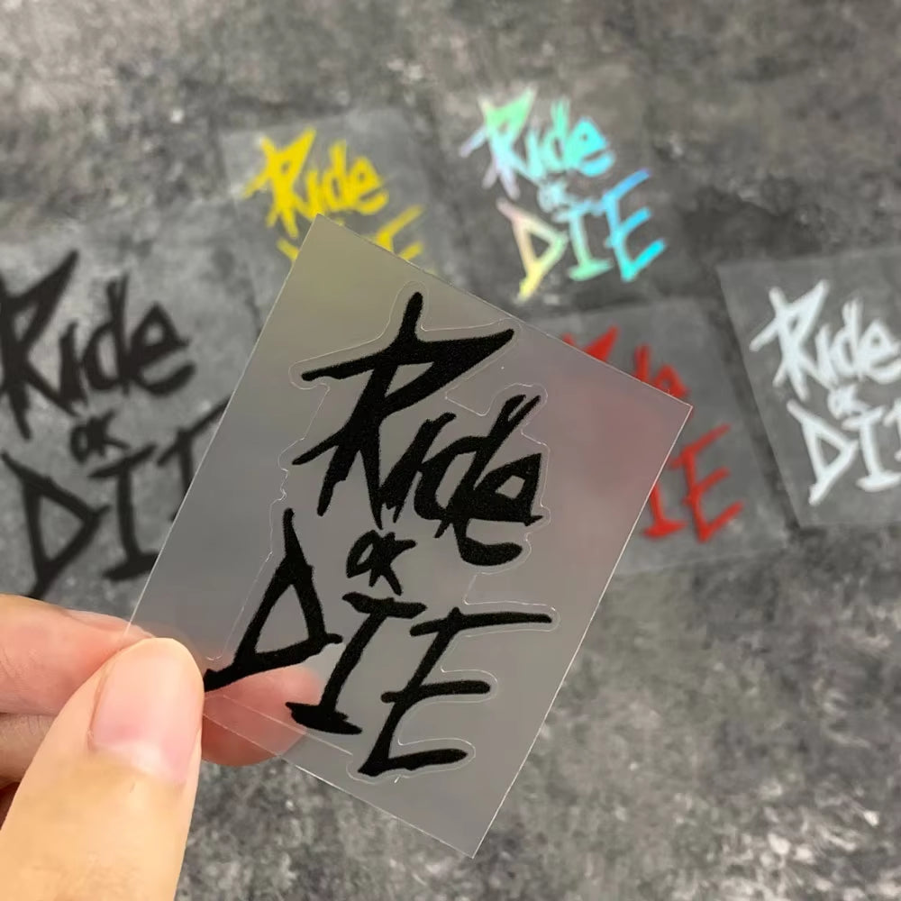 Ride or Die Bike Frame Stickers Bicycle Top Tube Waterproof Decals for MTB Bicycle Decorative Frame Bike Motorcycle Accessories