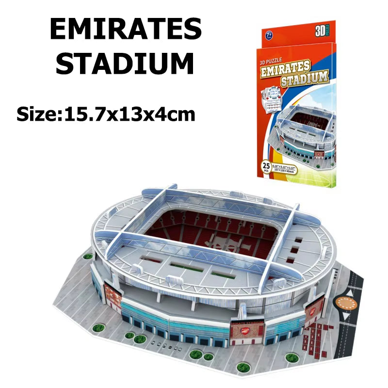 Miniature Football Field 3D DIY Puzzle World Famous Stadiums Models Football Game Peripheral Toys Fans Birthday Toys Gifts DDJ