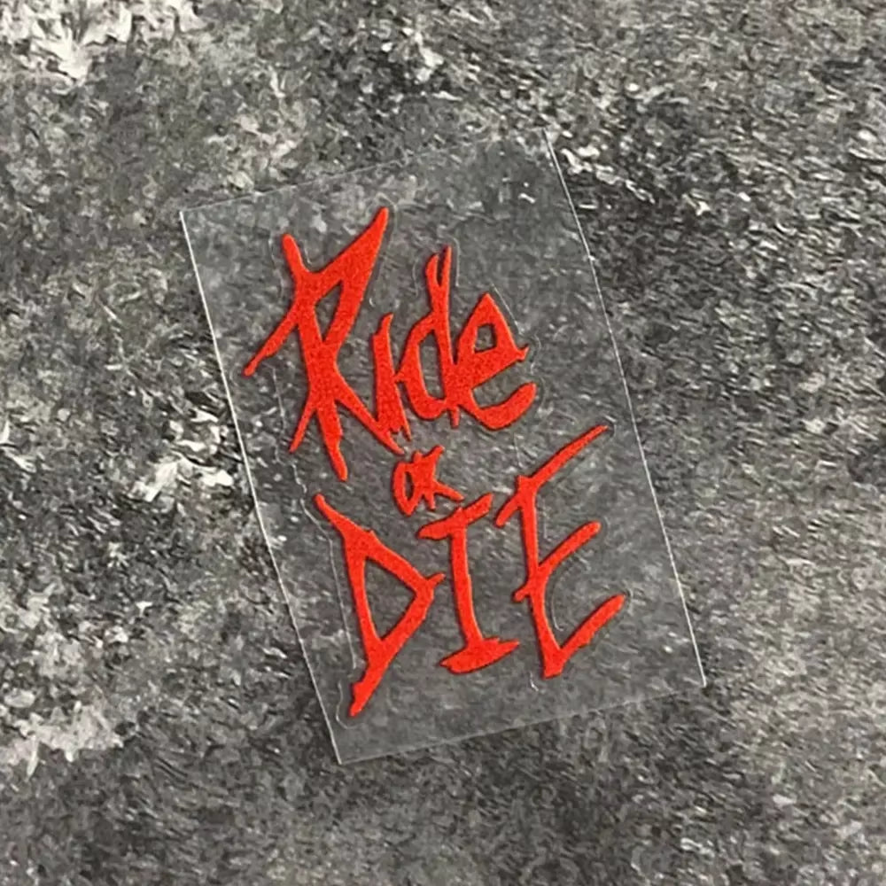 Ride or Die Bike Frame Stickers Bicycle Top Tube Waterproof Decals for MTB Bicycle Decorative Frame Bike Motorcycle Accessories