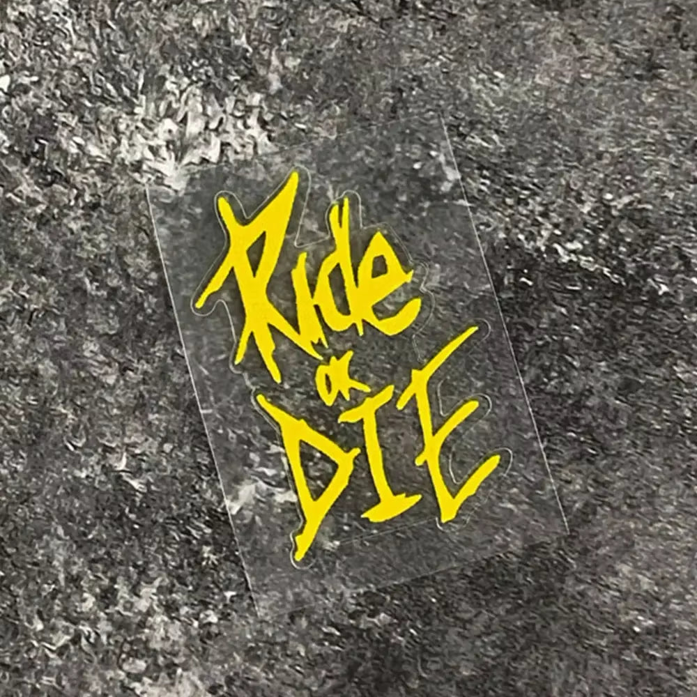 Ride or Die Bike Frame Stickers Bicycle Top Tube Waterproof Decals for MTB Bicycle Decorative Frame Bike Motorcycle Accessories