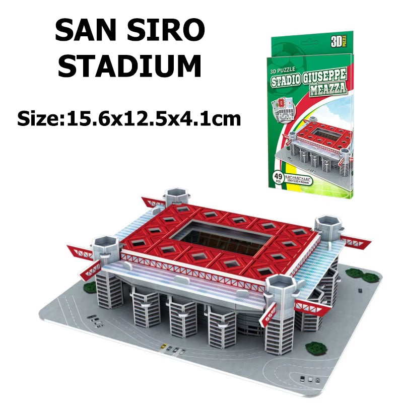 Miniature Football Field 3D DIY Puzzle World Famous Stadiums Models Football Game Peripheral Toys Fans Birthday Toys Gifts DDJ